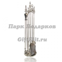Каминный набор итальянский &quot;Клаудиа&quot; (серебро)