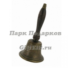 Колокольчик итальянский с ручкой &quot;Ретро&quot; (античная латунь)