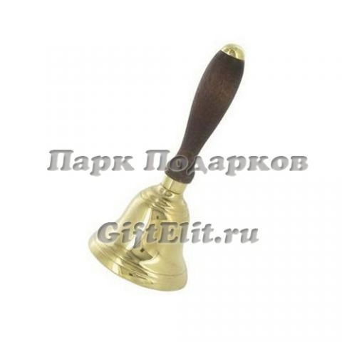 Колокольчик итальянский с ручкой "Ретро-1" (золотая латунь)