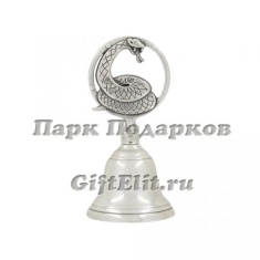Колокольчик &quot;Змея&quot; (латунь, античное серебро) Италия