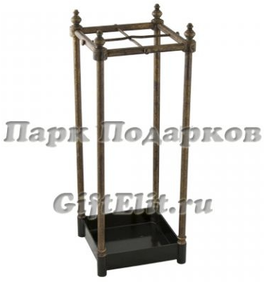Подставка для зонтов "Соло mini" h58х22х22см (латунь, антик) Италия