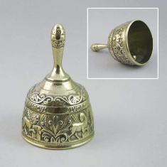 Колокольчик настольный &quot;Библейский&quot; (золотая латунь)