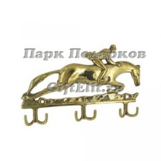 Вешалка настенная итальянская &quot;Всадник на коне&quot;  (золото)