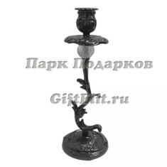 Подсвечник итальянский &quot;Блэк Флер&quot; на 1 свечу (латунь)