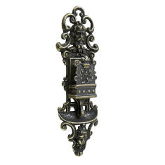 Настенная подставка для спичек &quot;Ватикан&quot; 28x8.5x3см (латунь, антик) Италия